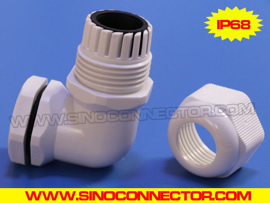 90° Elbow Hermetic Cable Glands, IP68 Waterproof Right Angled Electrical Cable Connector Glands with PG & Metric Threads