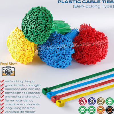 12 Inch Eco-Friendly Plastic Cable Ties, Self-locking Versatile Nylon Zip Ties with 40lbs Strength for Wire Management