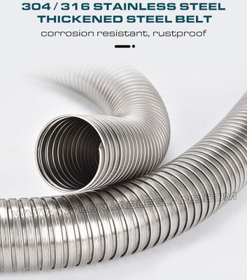 304/316 Stainless Steel Flexible Corrugated Conduit DN20 (Ø20mm x Ø24.3mm) 50M/Reel for Protecting Wires or Cables