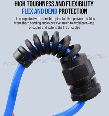 Colored Strain Relief Cable Gland Nylon 6 (Polyamide 6/PA6), PG13.5 (Ø 6-12mm & 5-9mm), IP68 & IP69K, for Cable Identification & Organization