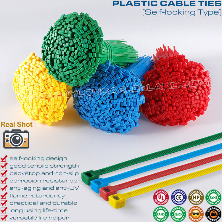 12 Inch Eco-Friendly Plastic Cable Ties, Self-locking Versatile Nylon Zip Ties with 40lbs Strength for Wire Management